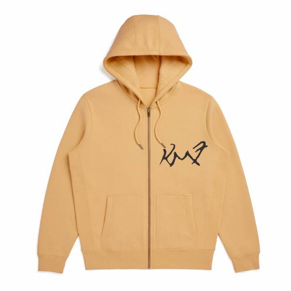 Camel Zip-Up Hoodie