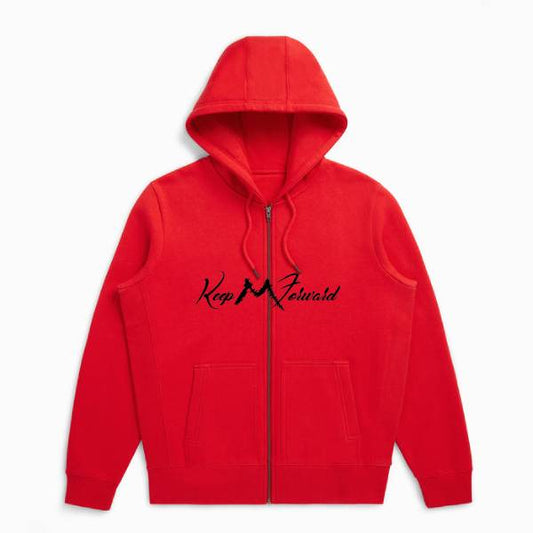 Red Zip-Up Hoodie